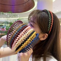 Wave Tooth Hair Band Women Fashion Clear Frosted Acrylic Headband Korean Non-Slip Hairband Girls Hair Accessories