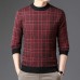 High Grade Men's Knitted Pullover 2023 Autumn/Winter New Stripe Embroidery European Fashion Trend Warm Sweater Tops Men Clothing