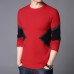 High Quality Men's Knitted Pullover Striped Long Sleeve New Autumn/Winter Warm Sweater Street Fashion Casual Bottom Men Clothing